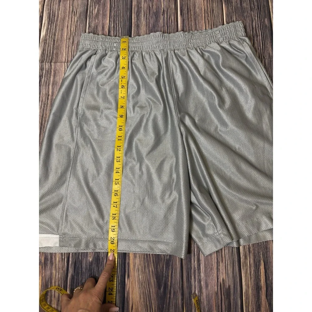 NIKE MENS GRAY BASKETBALL SHORTS SIZE XL 480400-070 GRAY POCKETS LINED